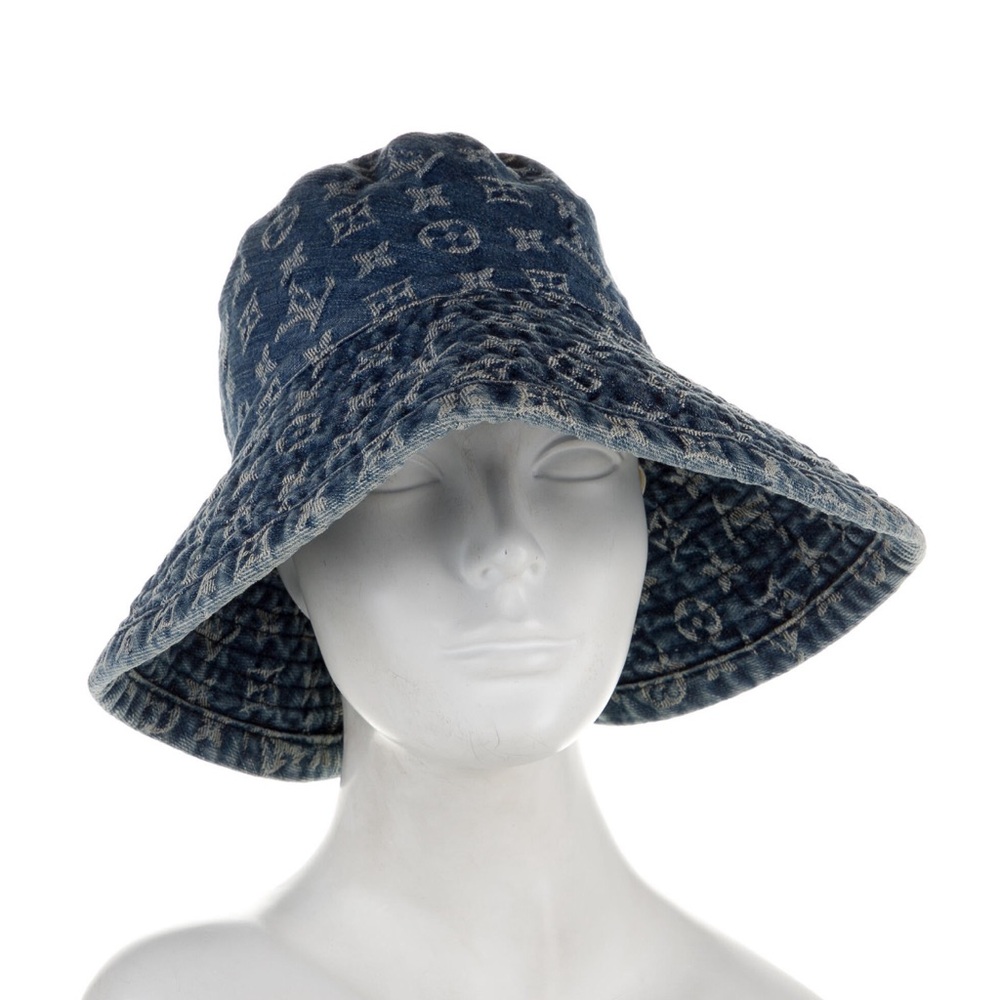 NWT LOUIS VUITTON DENIM BUCKET HAT - Picture 2 of 11